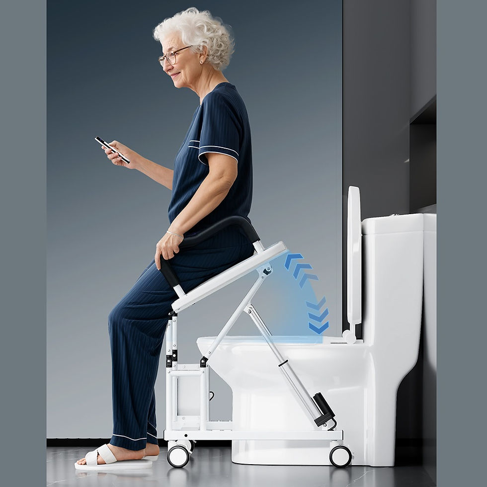 Thumbnail: Smart Electric Raised Toilet Seat For Seniors With Armrests - Commode Lifter Wit