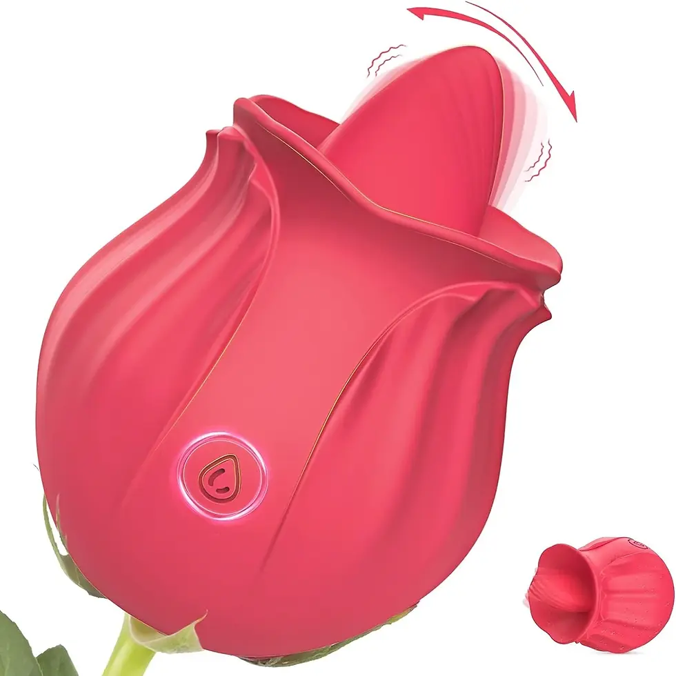 Thumbnail: 🥰 Rose Sex Toy Tongue Licking Clit Stimulation Nipple Vibration Massage Blowjob