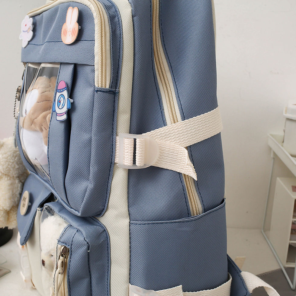 Thumbnail: 5pcs Girls Backpack School Bags for Teenage Girls Multipockets Backpack Women Mo