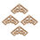 Thumbnail: 4PC 6.5cm Woodcarving Corner Decal Wood Figurines Crafts Corner Appliques Frame