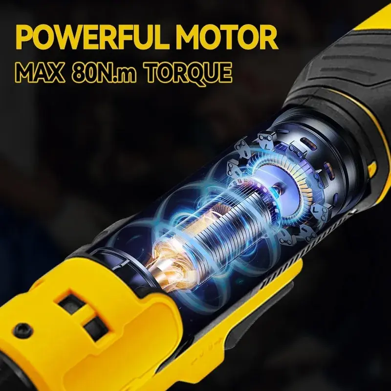 Thumbnail: Cordless Ratchet Wrench Upgraded Extended Head Removal Screw Nut 220N.m 3/8" Ele