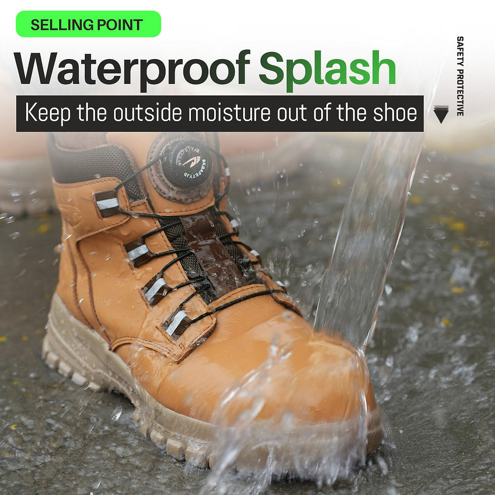 Thumbnail: Waterproof Safety Boots Men Indestructible Steel Toe Work Boots Anti-smash Stab-