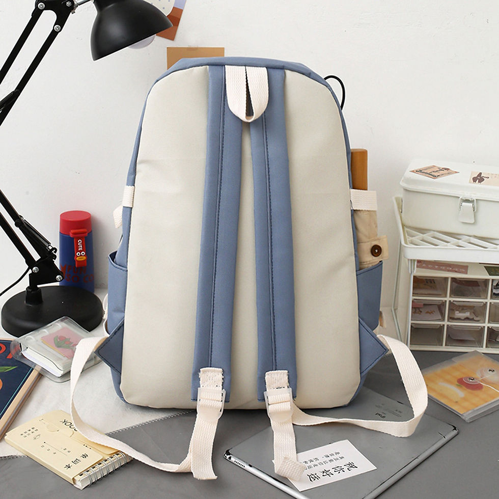 Thumbnail: 5pcs Girls Backpack School Bags for Teenage Girls Multipockets Backpack Women Mo