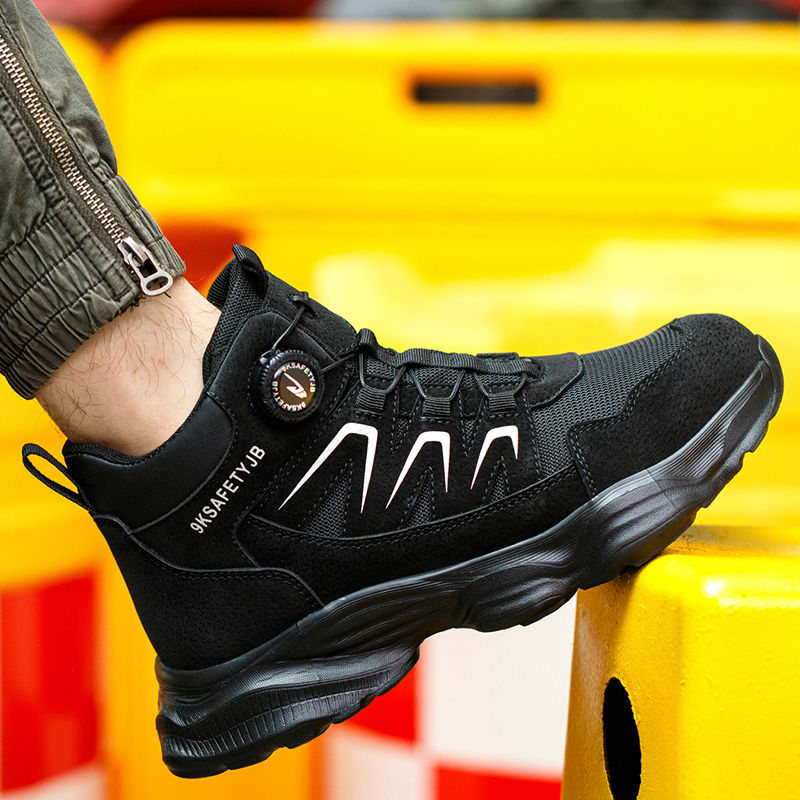 Thumbnail: Waterproof Safety Boots Men Indestructible Steel Toe Work Boots Anti-smash Stab-