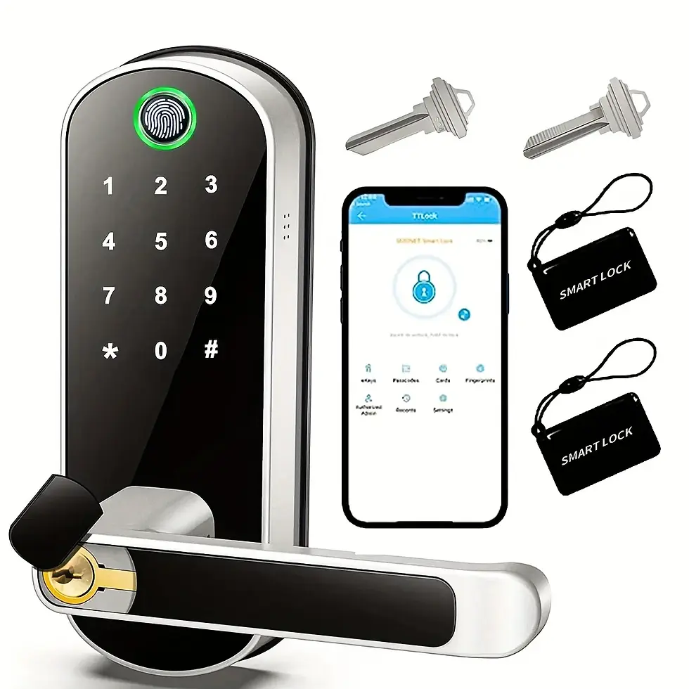 Thumbnail: Smart Fingerprint Door Lock App Remote Control Keyless WIFI Digital Touchscreen
