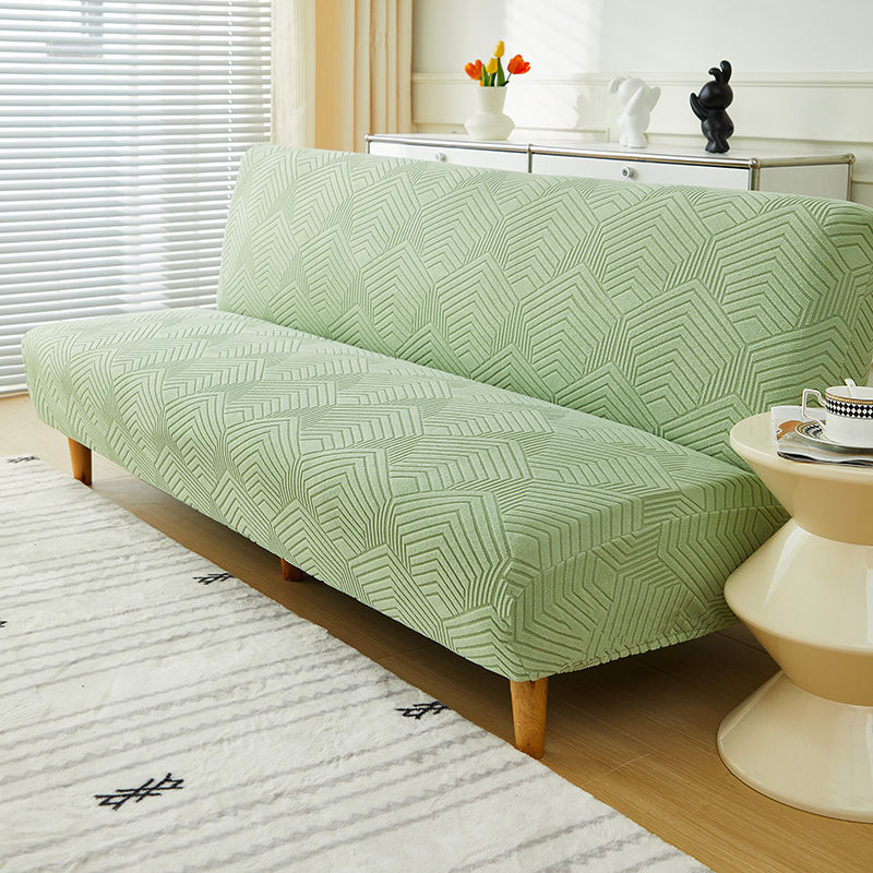 Thumbnail: Four seasons universal new solid color elastic armless sofa bed cover foldable t