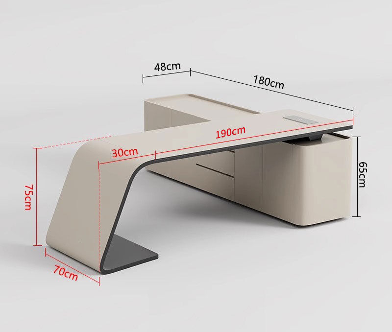 Thumbnail: Boss's Desk, Baked Paint Craftsmanship, Office Desk, Modern and Simple Atmospher