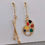 Thumbnail: New Enamel Palette Earrings Asymmetrical Earrings Artist Brush Earrings Great Br