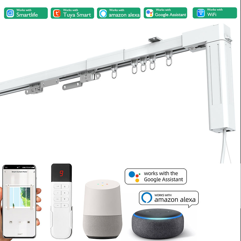 Thumbnail: Automatic Diy Smart Curtain Kit System With Tuya Wifi Smart Curtain Driver Remot