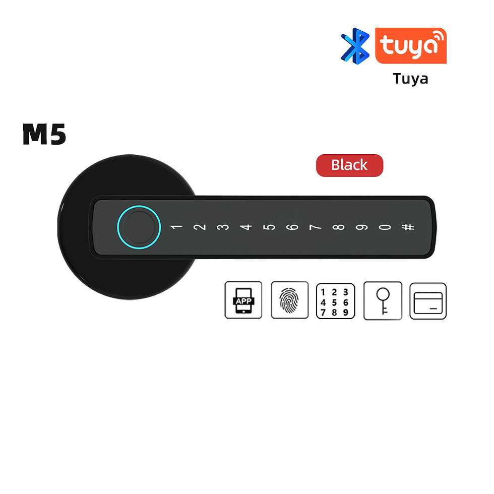 Thumbnail: RAYKUBE M5 Tuya BLE Smart Fingerprint Door Lock Digital Electronic Lock with Pas