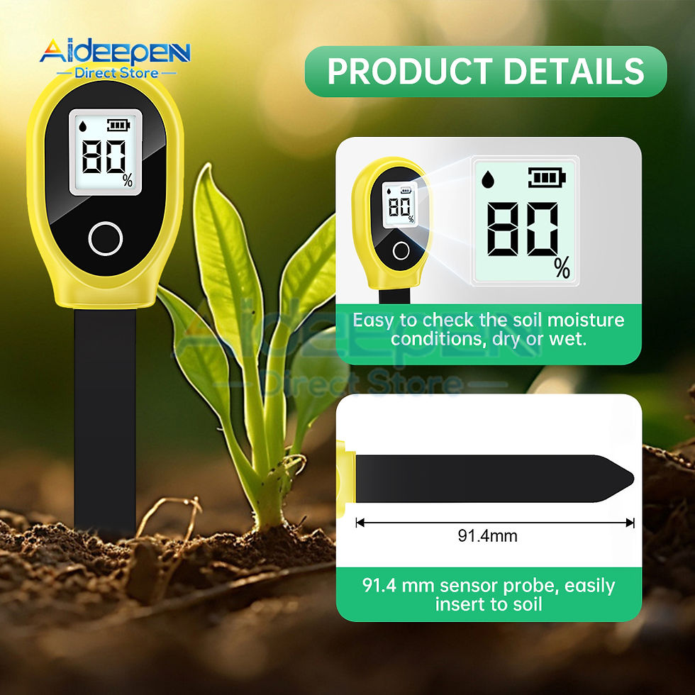 Thumbnail: New Portable Soil Moisture Sensor Monitor Plants Flower Soil Hygrometer Plant De
