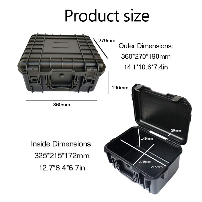 Thumbnail: 1pc Safety Instrument Tool Box Waterproof Hard Carry Case Bag Tool Case Sponge P