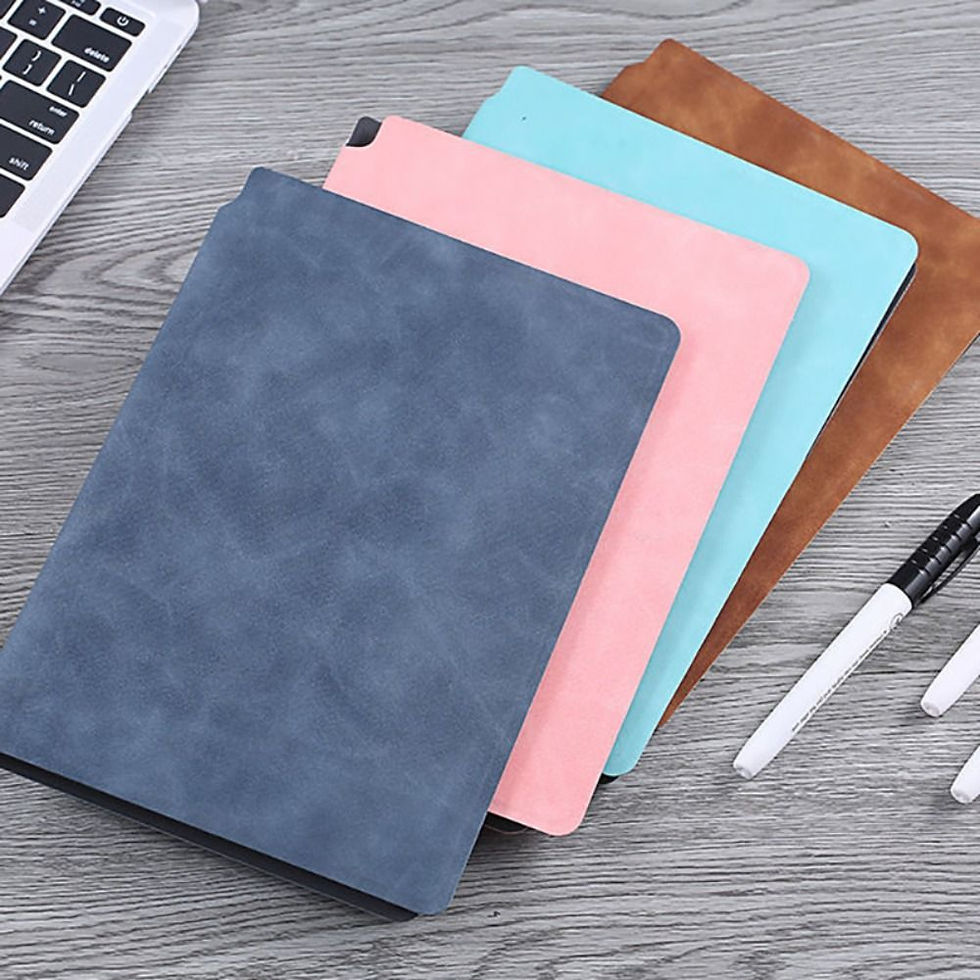 Thumbnail: Leather A4 Whiteboard Notebook Reusable With Erasing Cloth Erasable Whiteboard D