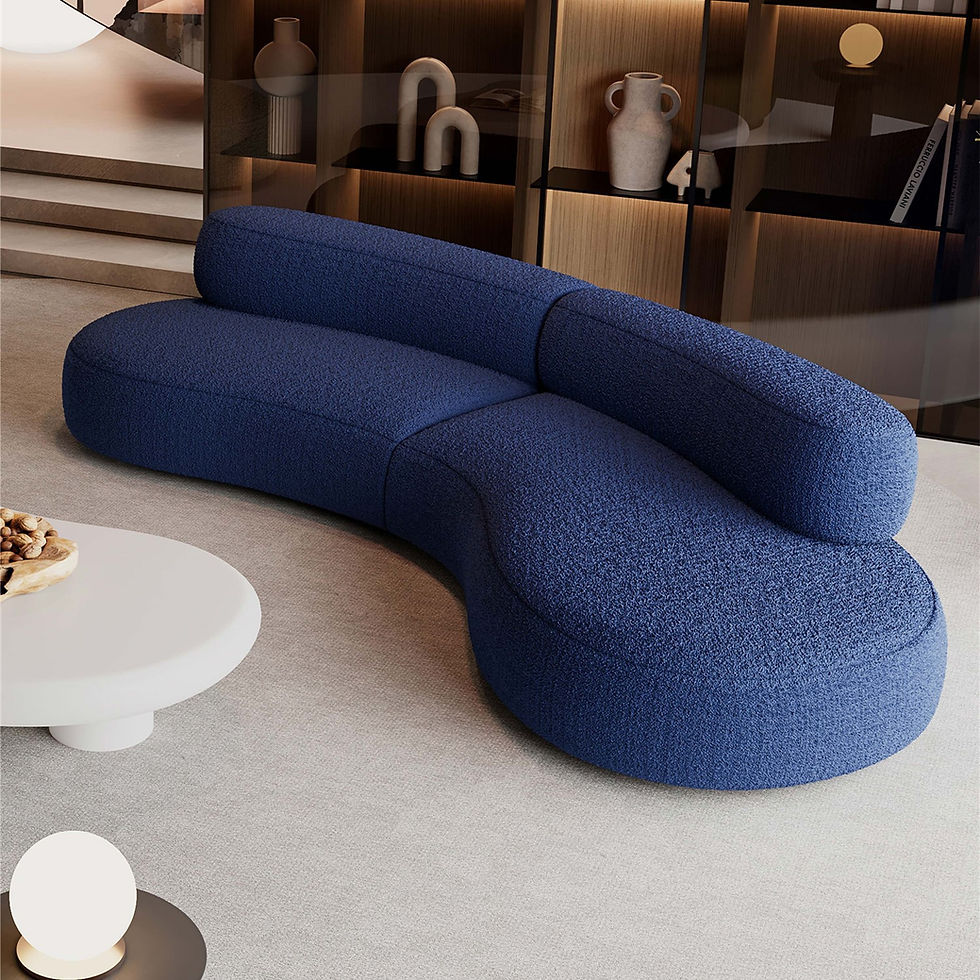 Thumbnail: Modern Sofa Living Room Modular Section Corner Fabric Velvet Cloud Convertible 3