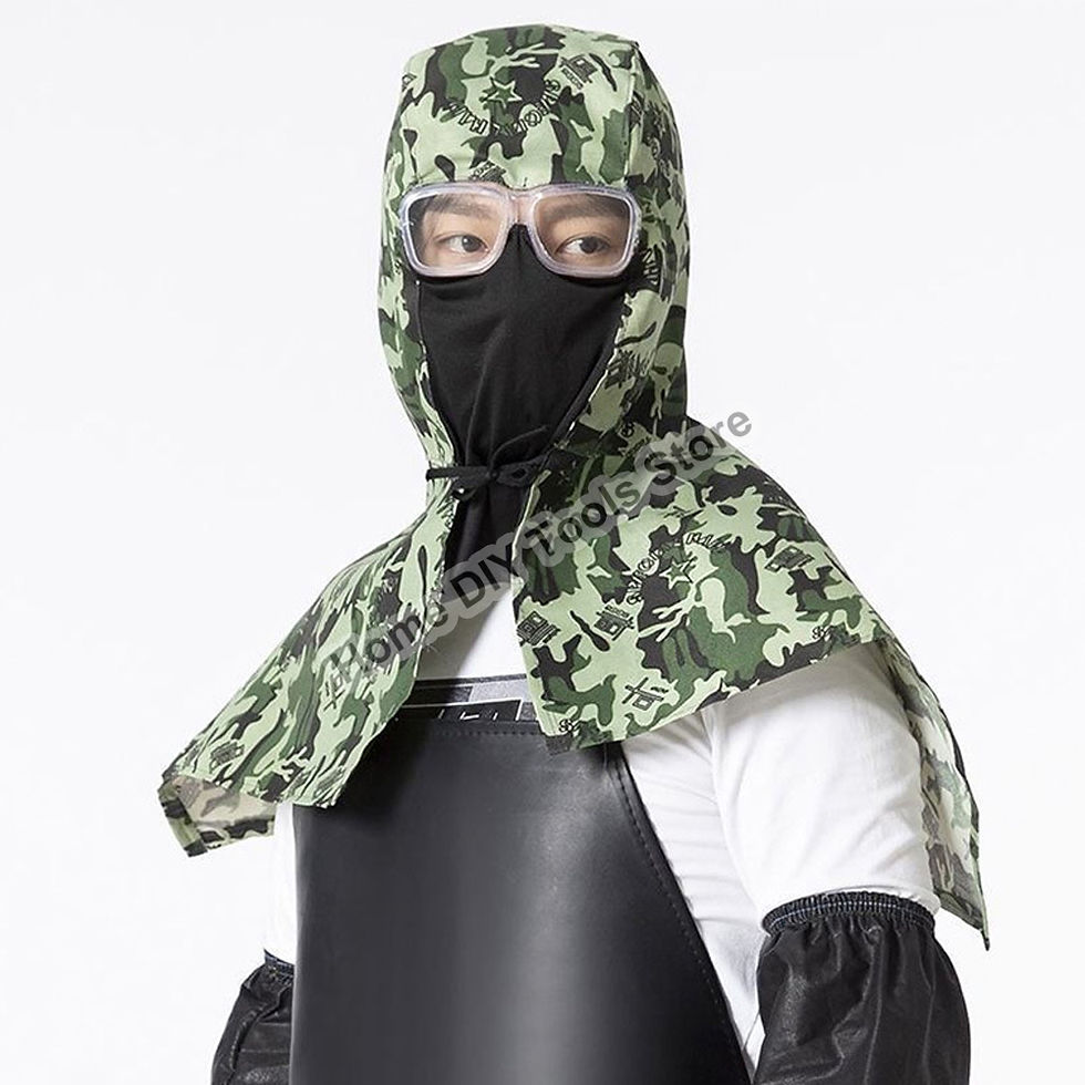 Thumbnail: Dustproof Windproof Cape Safety Helmet With Glasses Protective Cap Outdoor Safet