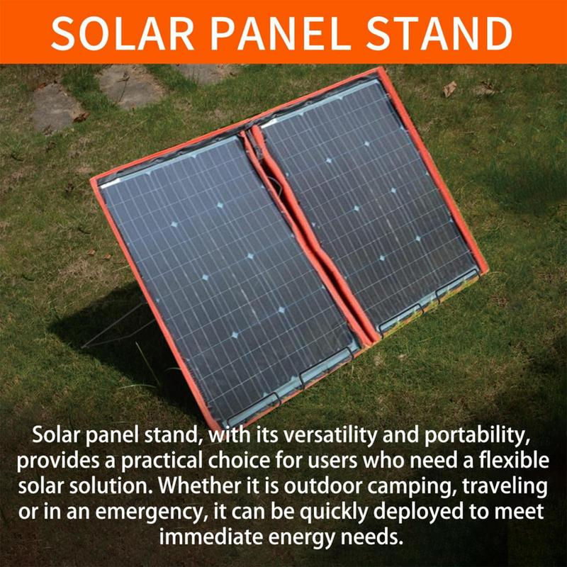 Thumbnail: Garden Solar Panel Stand 2 Pack Solar Panel Holder Steel Panel Mobile Rack Folda