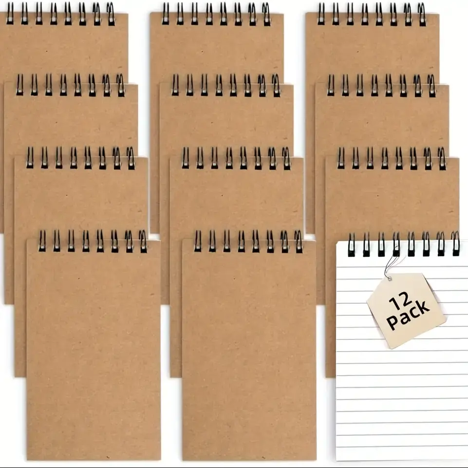 Thumbnail: 6/12 pocket notebooks, spiral-bound notepads, office-style mini notebooks, lined