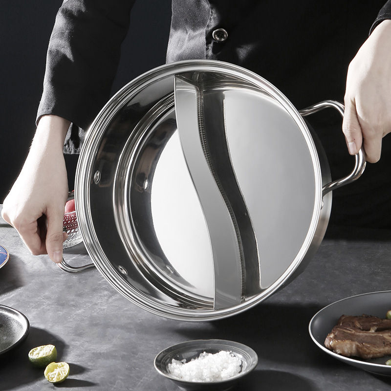 Thumbnail: Chinese Hot Pot 304 Stainless Steel Induction Cooker Gas Stove Compatibl Kitchen