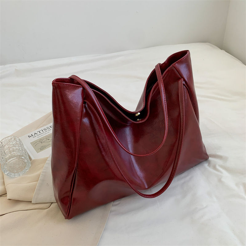 Thumbnail: Women Tote Bag Fashion Underarm Pouch Large Capacity Soft Pu Leather Shoulder Ba