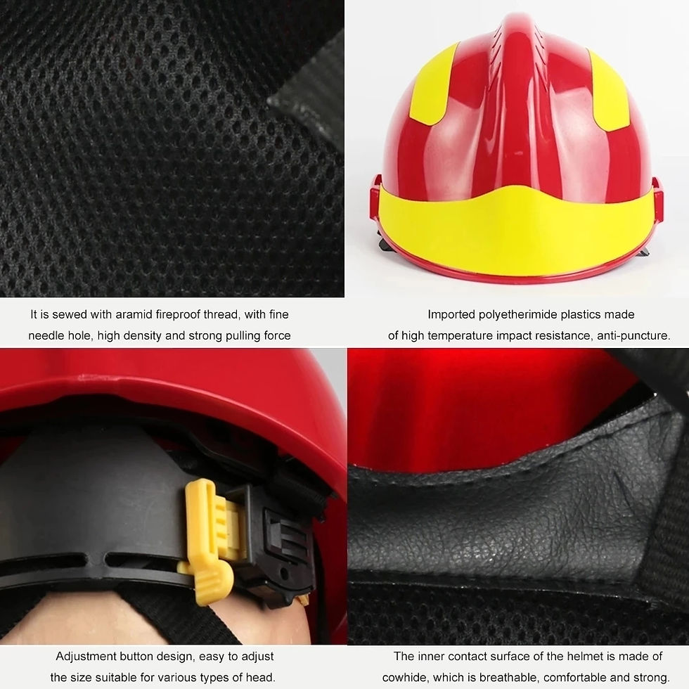 Thumbnail: Firefighter protective helmetEmergency rescue firefighting ABS helmet with headl