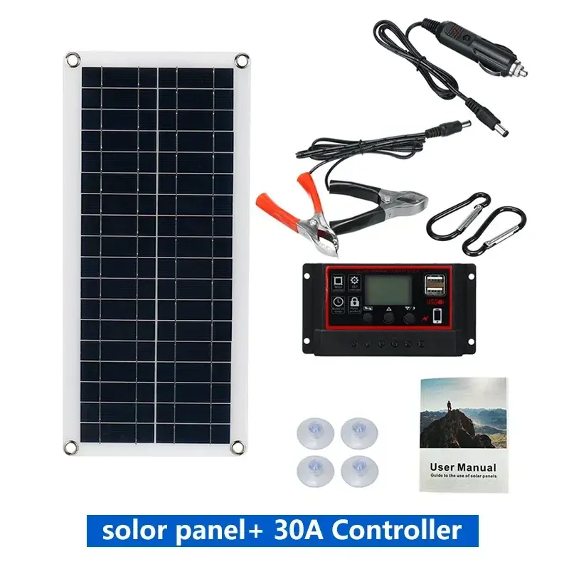 Thumbnail: 20W-1000W Solar Panel 12V Solar Cell 100A Controller Solar Panel for Phone RV Ca