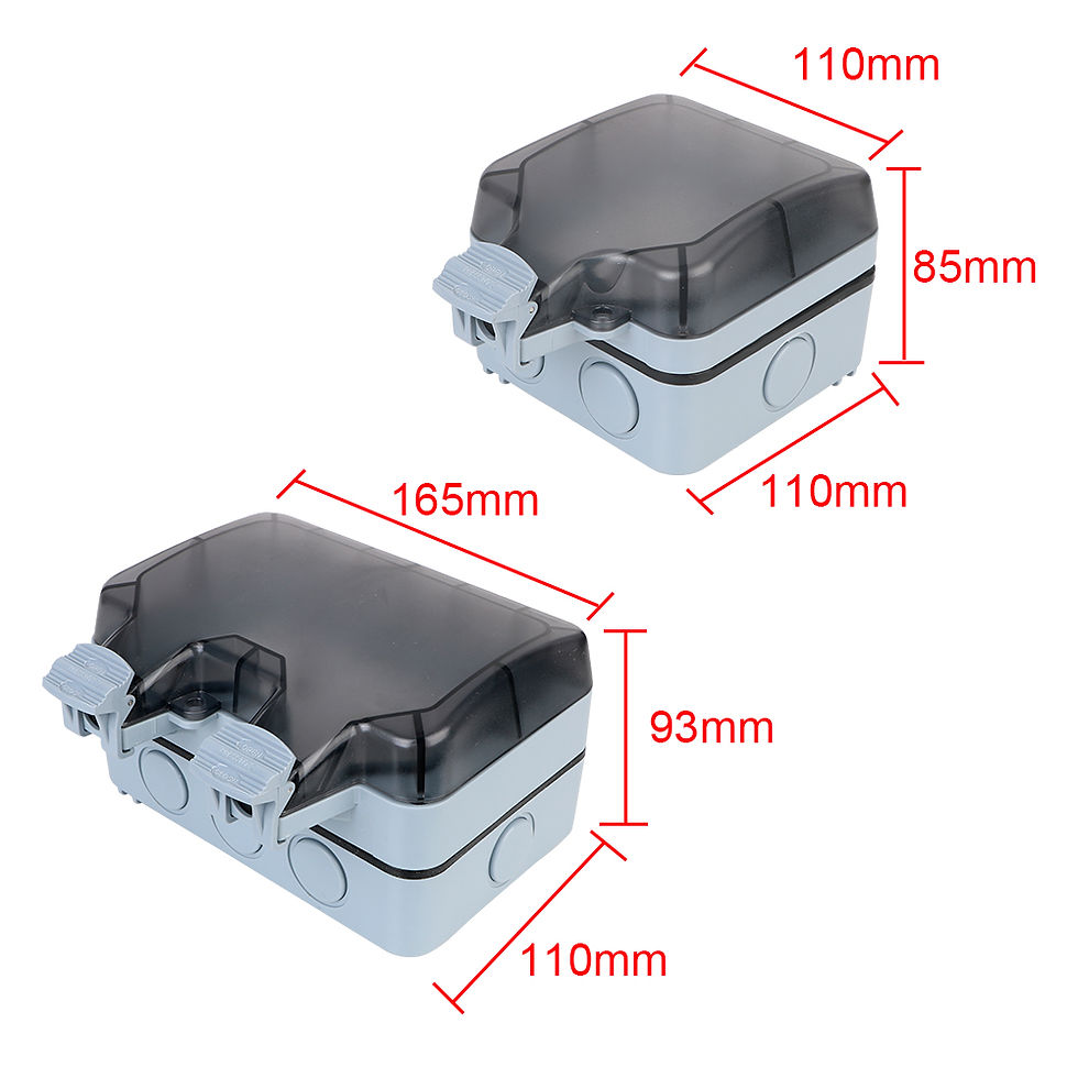 Thumbnail: Double EU Socket Power Supply Switch Socket 16A Outdoor Wall Power Socket With U