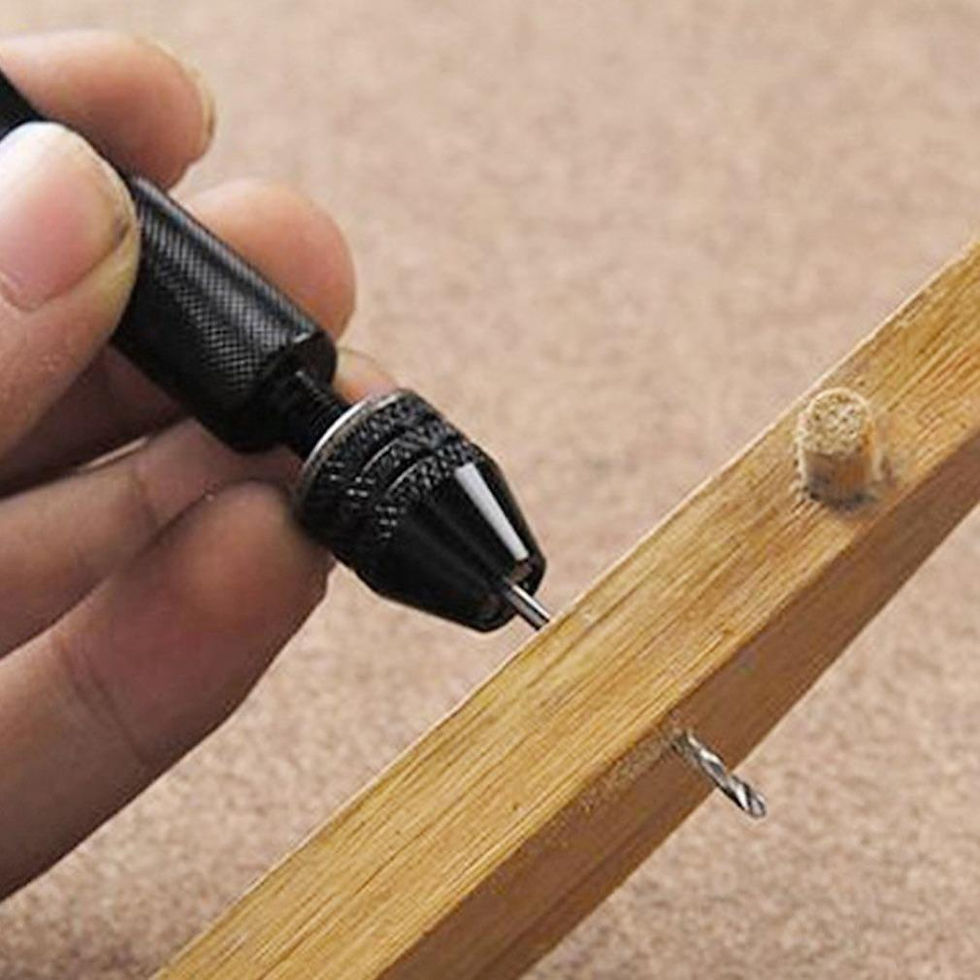 Thumbnail: Mini Tool Set with Black Hand Twist Drill 10Pcs Fried Dough Twists Drill for Woo