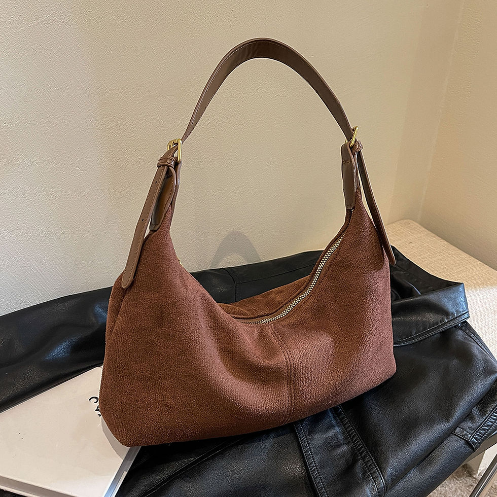 Thumbnail: Vintage Handbag Purse for Women Suede Shoulder Bag Causal Crossbody Bags Female