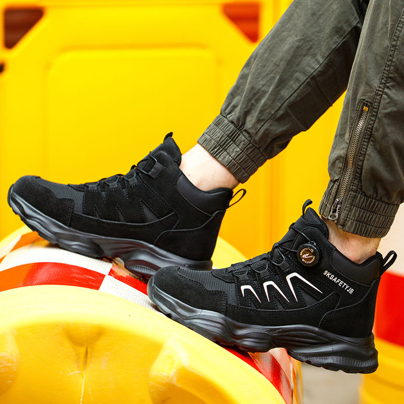 Thumbnail: Waterproof Safety Boots Men Indestructible Steel Toe Work Boots Anti-smash Stab-