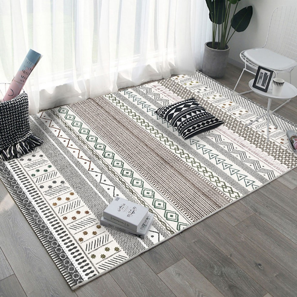 Thumbnail: VIKAMA Modern Minimalist Abstract Rug Living Room And Bedroom Universal Anti Sli