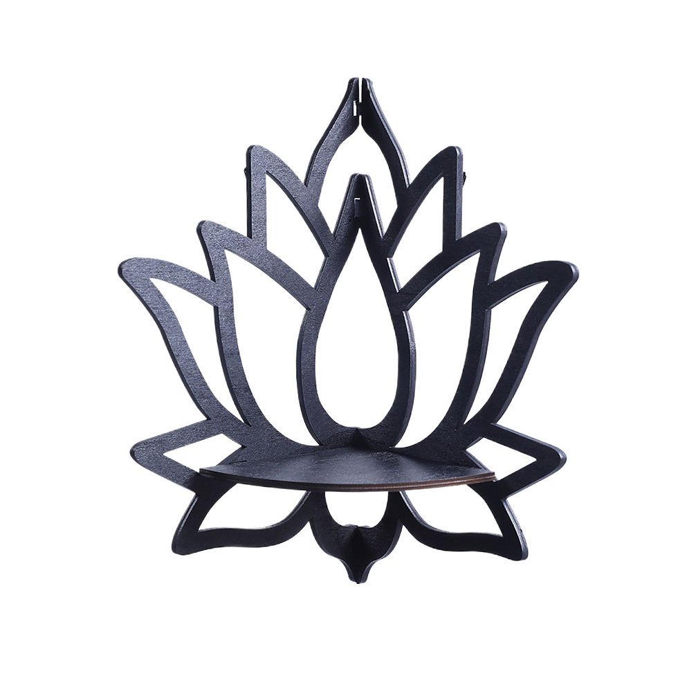 Thumbnail: Lotus Floating Wall Shelf Crystal Shelf Display Home Wood Decor Aesthetic Room D