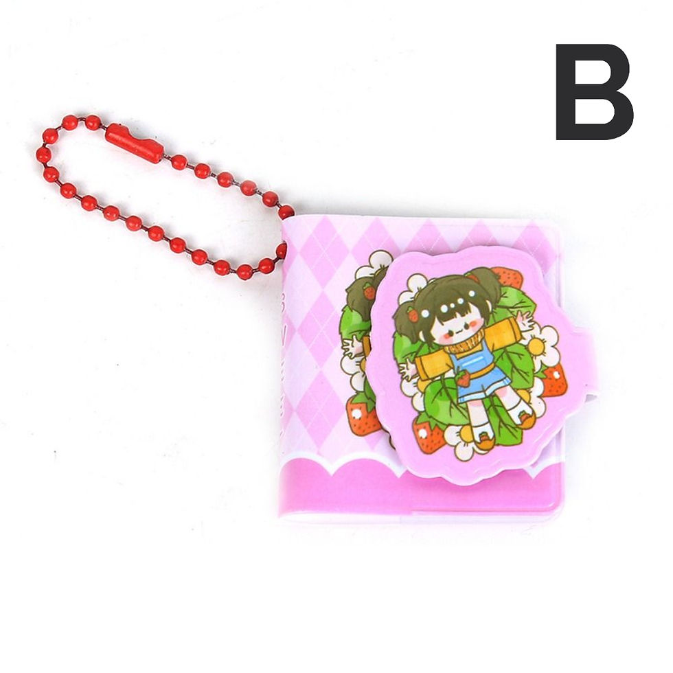Thumbnail: Small Mini Notebook with Keychain Cute Cartoon Plant Fruit Notebooks Creative P