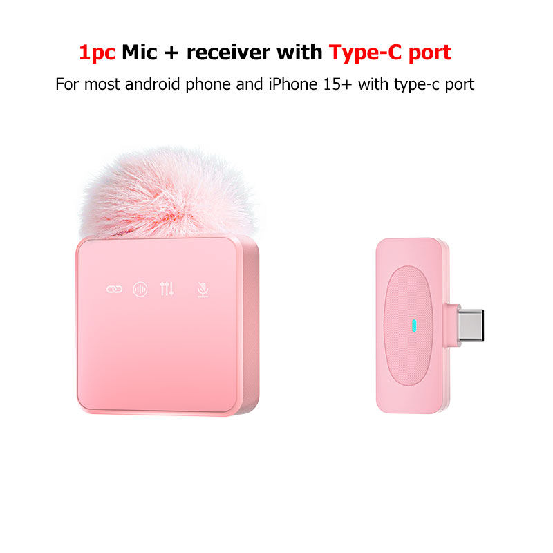 Thumbnail: Professional Wireless Lavalier Microphone with Noise Reduction Recording Mute Fu