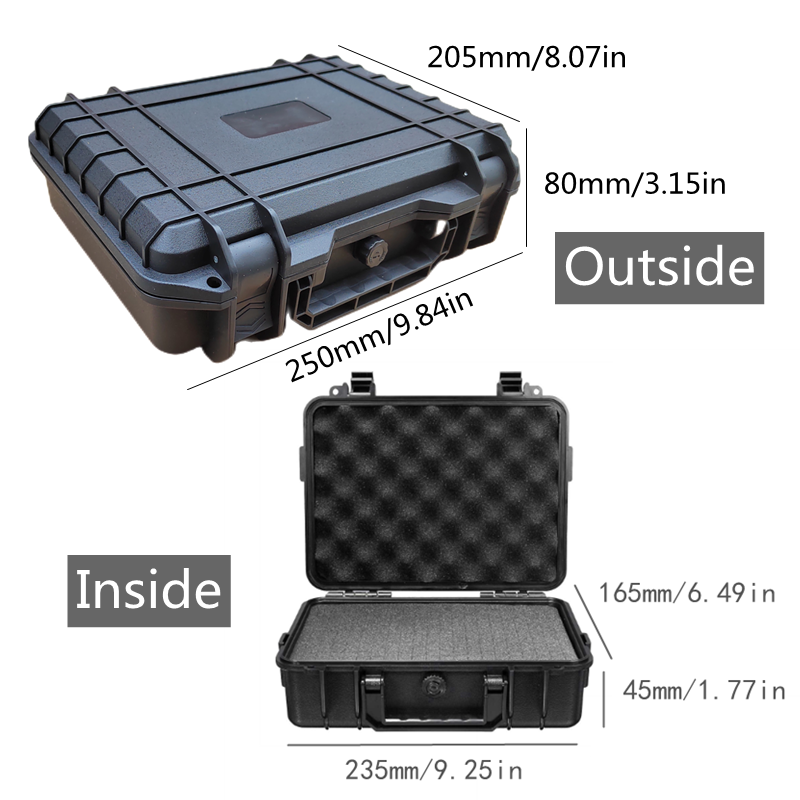 Thumbnail: 1pc Safety Instrument Tool Box Waterproof Hard Carry Case Bag Tool Case Sponge P