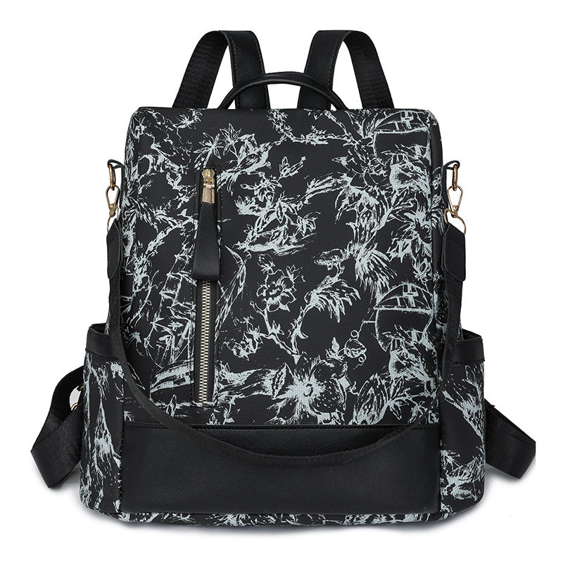 Thumbnail: Fashionable Women's Bags, Trendy Backpacks, Large-Capacity Simple Handbags, Retr