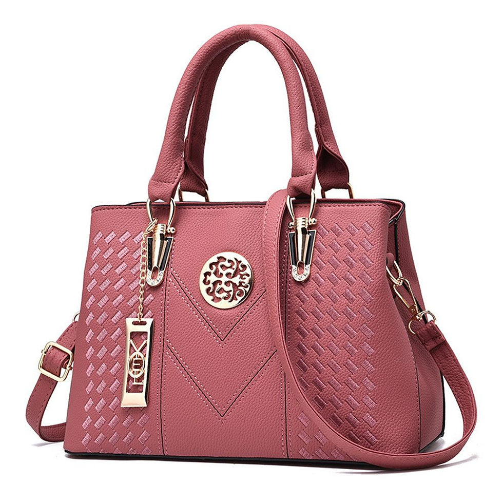 Thumbnail: Women's Handbag Metal Hollow Carving Decor Shoulder Bag Fashion Purse Leather Ba