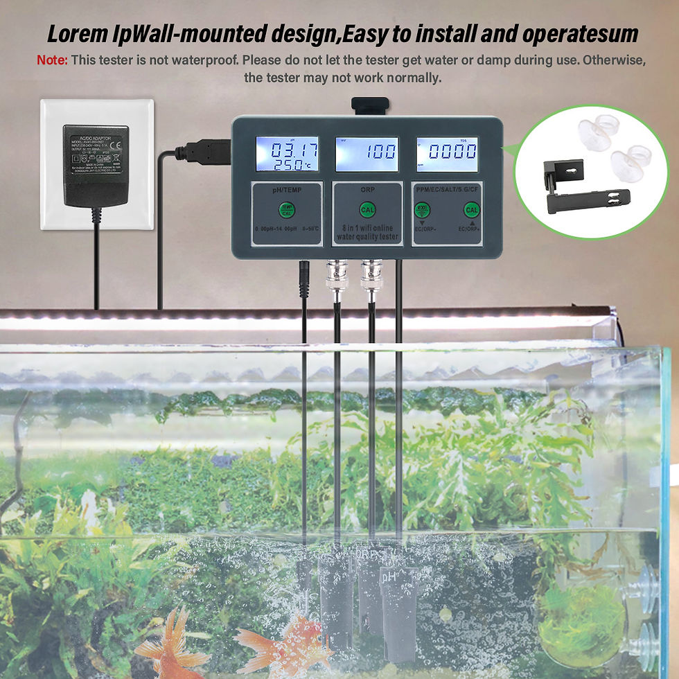 Thumbnail: WiFi Tuya Smart PH Meter Data Logger Temp TDS Salinity S.G. EC ORP Water Tester