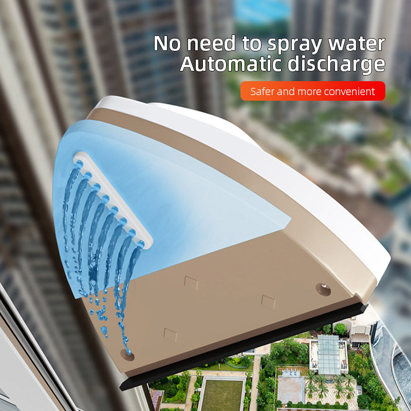 Thumbnail: Magnetic Window Cleaner Brush Double-Side Automatic Water Discharge Wiper Glass
