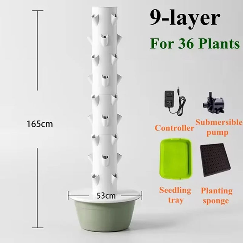 Thumbnail: Hydroponic Growing System Indoor Outdoor Home Grow Herb Vertical Garden Tower Ve