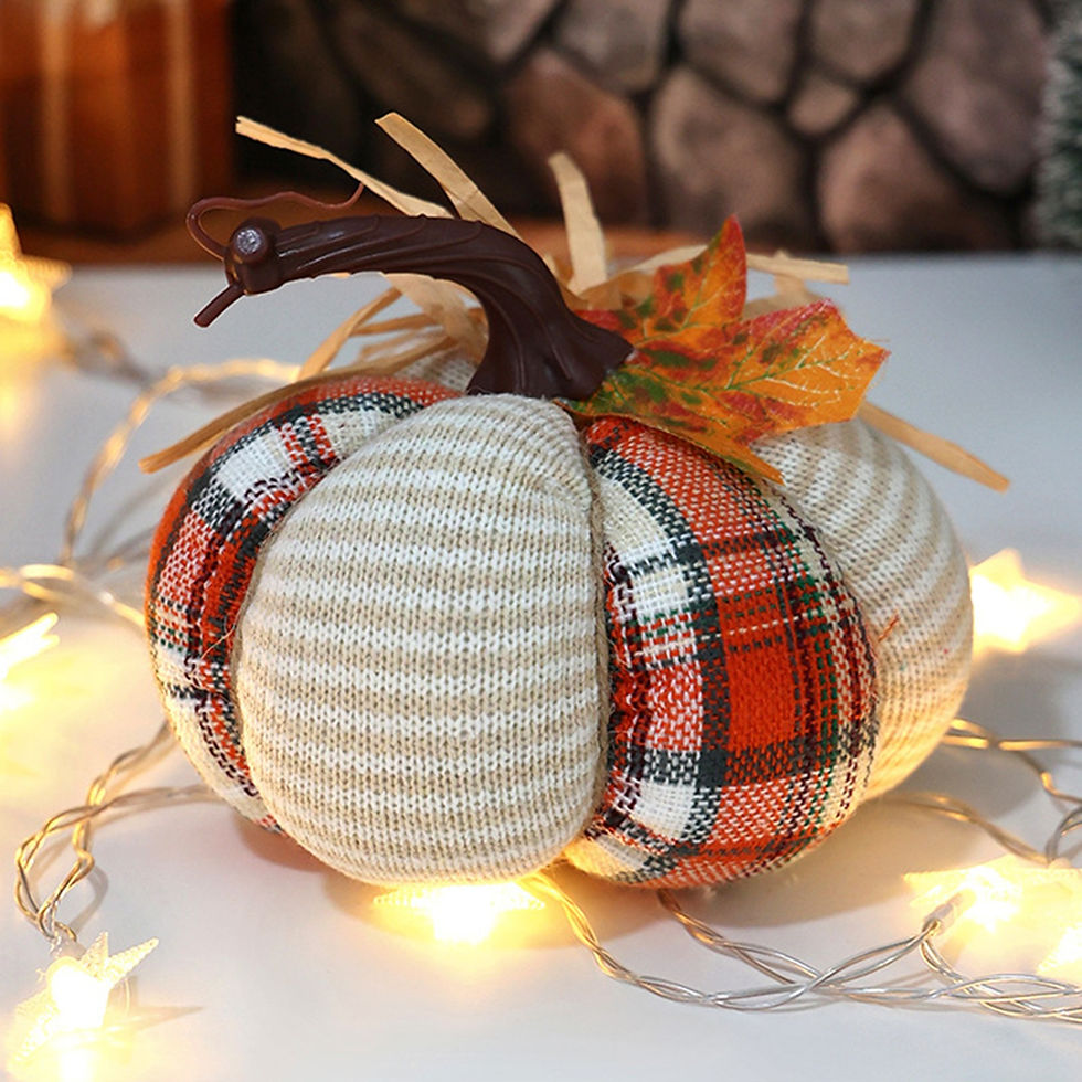 Thumbnail: Harvest Festival Decorations Colorful Fabric Pumpkins Halloween Party Supplies F