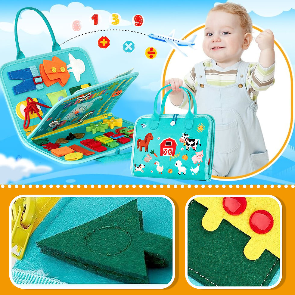 Thumbnail: Baby Busy Board Toy, Educational Activity Sensory Board Preschool Learning Fine