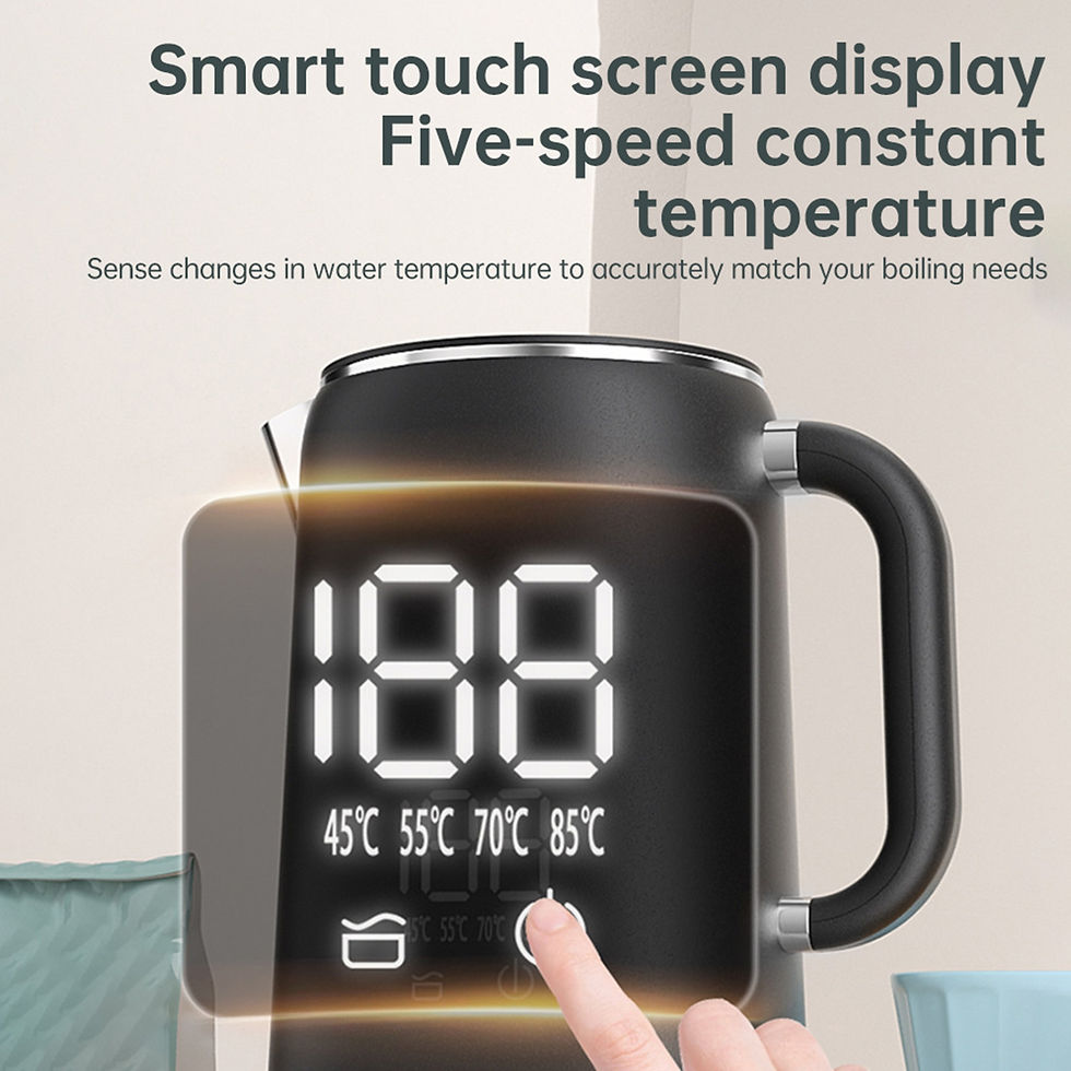 Thumbnail: Electric Kettle 1.7L Large Capacity 1500W Stainless Steel Digital Display Insula