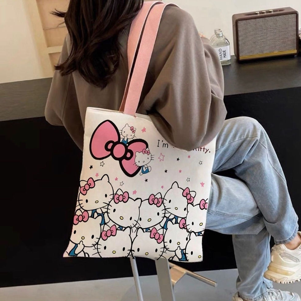 Thumbnail: Anime Women's Bag Sanrio Hello Kitty Women's Handbags Kawaii Handbag shoulder Po