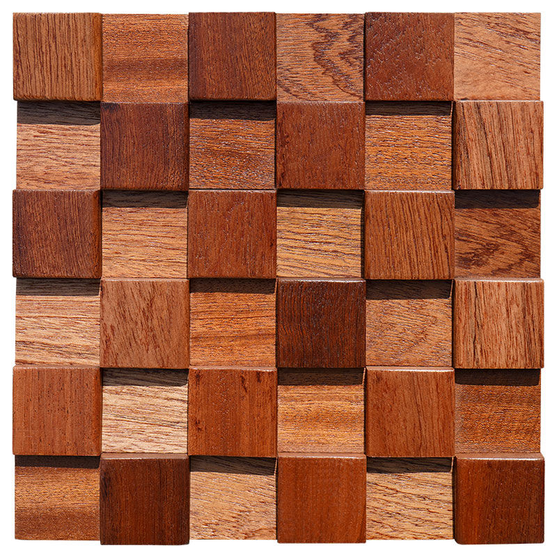 Thumbnail: Wallpapers Home Decor Partition Solid Wood Mosaic Wall Art Pure Red Wood Annular