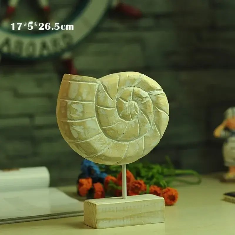 Thumbnail: Mediterranean Style Home Decoration Accessories Wooden Crafts Starfish Conch Hip