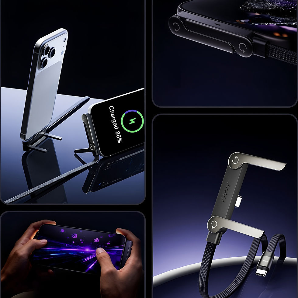Thumbnail: 1.45m USB C Phone Chargers Stand Cable 240W Type C Fast Charging Cord For Phones