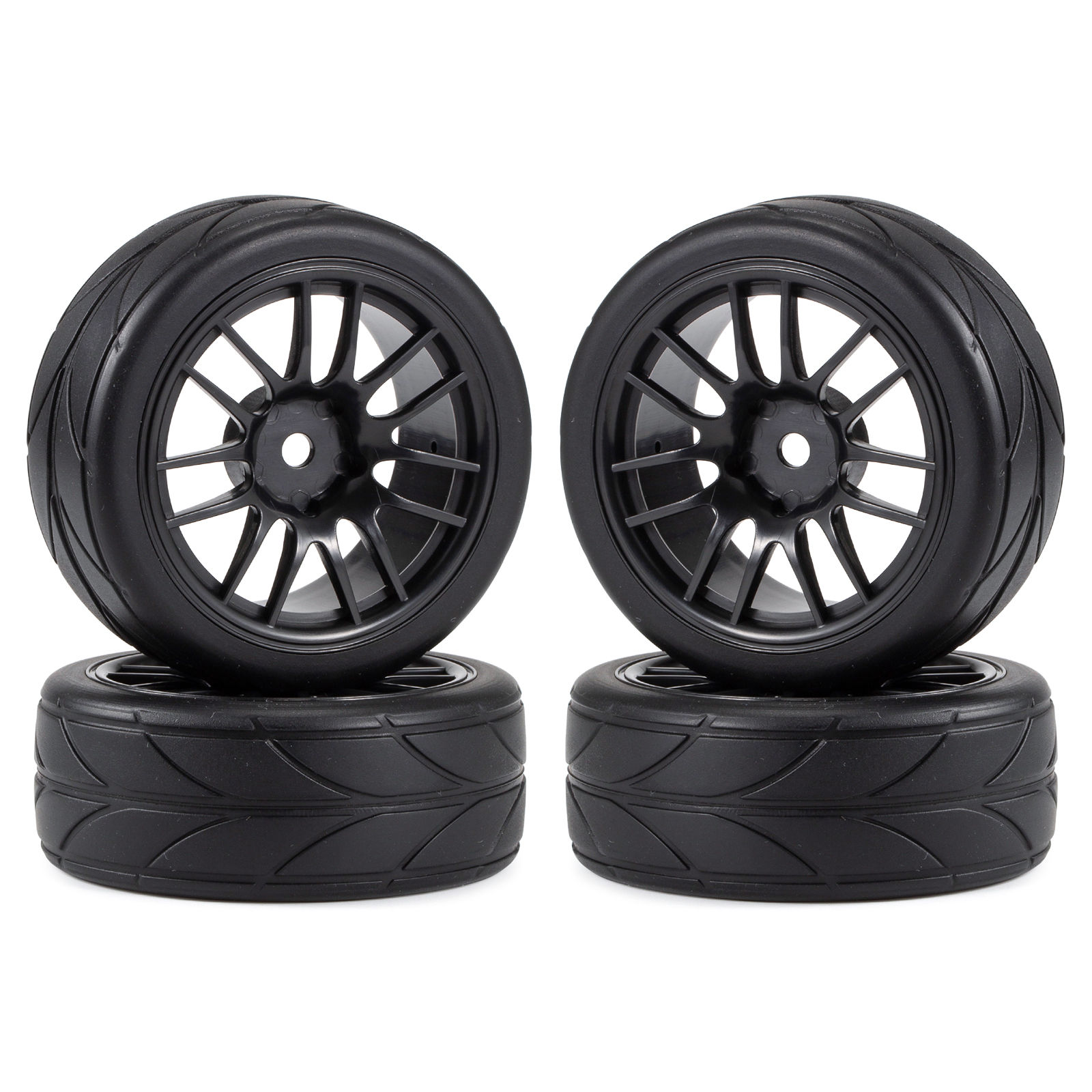 1.9 Inch 64mm RC Car Rubber Wheels Tires 12mm Hex Rims for WLtoys 144001 Sakura