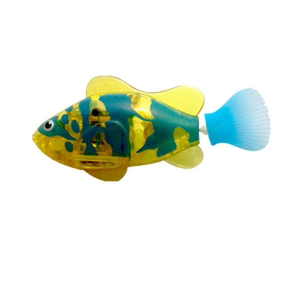 Thumbnail: Baby Shower Toys LED Electric Simulation Fish With Light Water Swimming Fish Tan