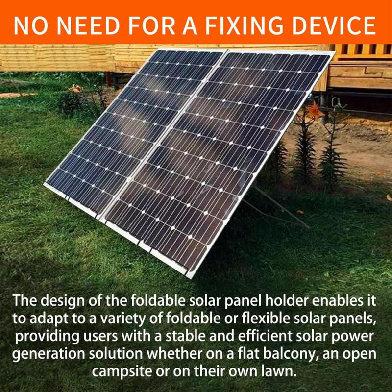 Thumbnail: Garden Solar Panel Stand 2 Pack Solar Panel Holder Steel Panel Mobile Rack Folda