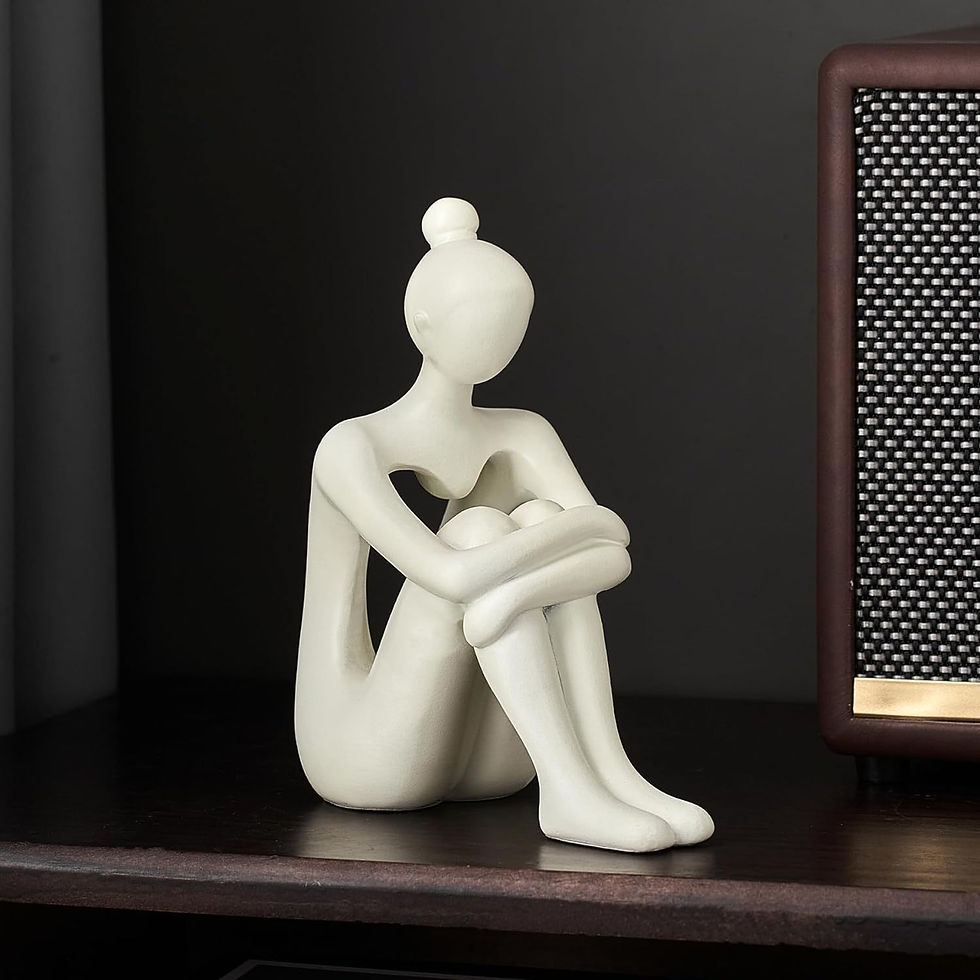 Thumbnail: Resin Bookshelf Decoration Abstract Reading Woman Thinker Statue Ornaments Creat